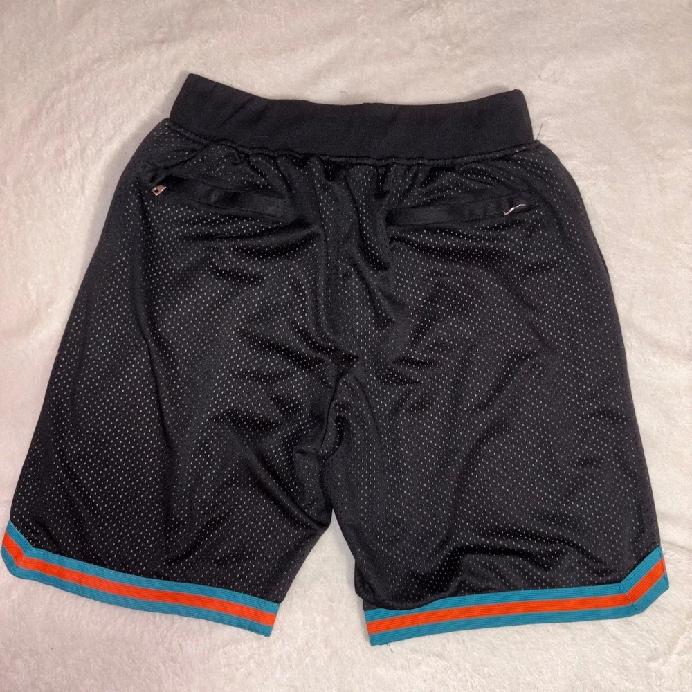 JUST DON Flint Tropics Basketball Shorts Mens XL Black Semi-Pro Jackie Moon Mesh